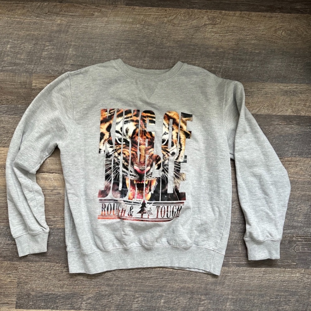 King of the Jungle Rough & Tough Tiger Men's Crewneck Sweatshirt 2XL Southpole